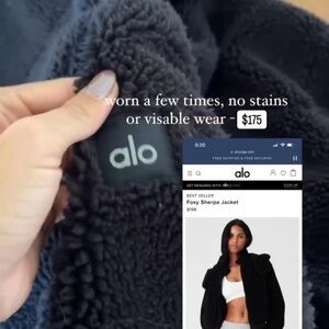 Alo Yoga Foxy Sherpa Jacket in Black - is sold out on website